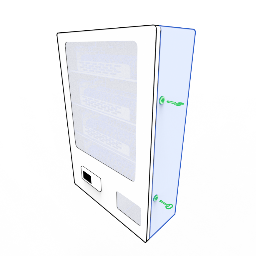 Vending machine installation at community center