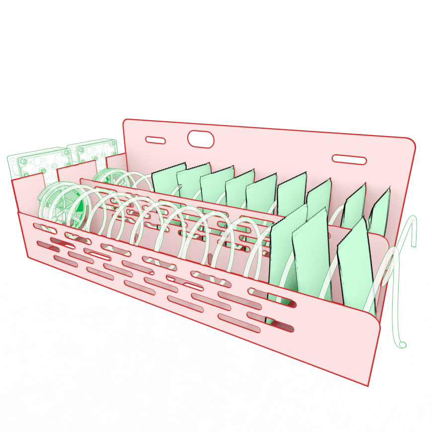 Students using vending machine